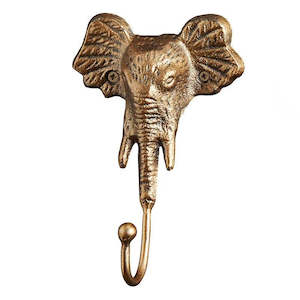 Artisanal Natural Life: Artisanal Gold Metal Elephant Hook