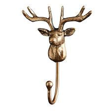 Artisanal Gold Metal Deer Hook