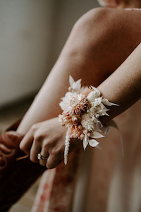 “DRIED NOT DEAD” Wrist Corsage Marigold Merchant