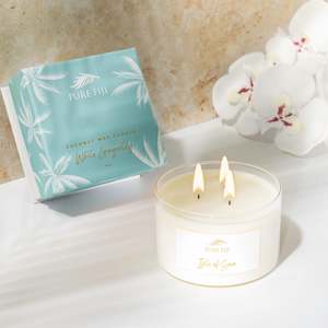 🎁 PF- Palm Collection- Coconut Wax Candle (9oz)- White Gingerlily- GFT (100% off)