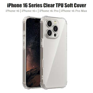 For Apple iPhone 16 Series Soft TPU Clear Shockproof Phone Case Cover