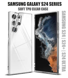 New Listings: For Samsung S24 Series Premium Soft Silicone TPU Shockproof Back Cover With Camera Lens Protector