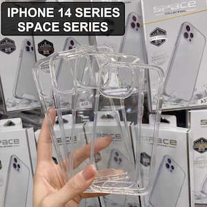 For iPhone 14 Series Premium Space Series Hybrid Hard PC Crystal Clear Back Protection Cover