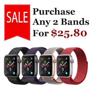 For Apple Watch Purchase 2 @ Special Price | Woven Nylon Velcro Straps Bands