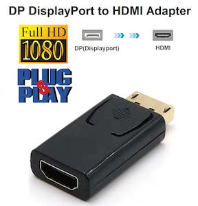 DisplayPort Large DP Male to HDMI Female Display Port Adapter Converter 1080P (Black)