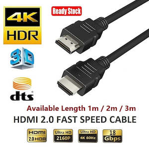 Premium 4K 60Hz 2160P HDMI Version 2.0 Fast Speed Male To Male Cable