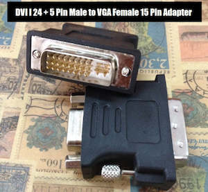 DVI I 24+5 Male To VGA Female Port Converter Adapter