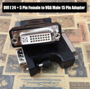 DVI I 24+5 Female To VGA Male Port Converter Adapter