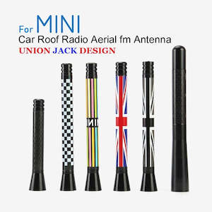 Vehicle Accessories: For BMW MINI Cooper Replacement Screw On Car Radio Antenna Union Jack Flag Design