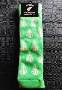 Free Size Adult NZ Silver Fern Green New Zealand Souvenir Feet Warmer Soft Socks