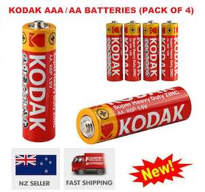 Pack Of 4 Kodak Batteries Zinc Chloride Super Heavy Duty AAA/AA 1.5V