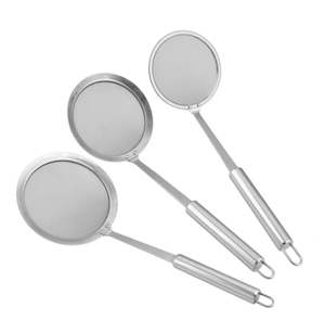 Home Living: Fine Mesh Stainless Steel Oil Grease Skimmer Strainer Siever