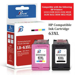 For HP Printers 63XL Black / Color Large Capacity Compatible Ink Cartridges