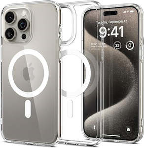 Handphone Accessories: For Apple iPhone 15 Series Premium MagSafe Compatible Clear TPU + Hard Acrylic Back Protection Cover