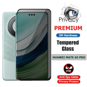 For Huawei Mate 60 Pro Premium Full Coverage Privacy Tempered Glass Screen Protector