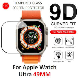 For Apple Watch Ultra 49mm Premium Full Coverage Tempered Glass Screen Protector