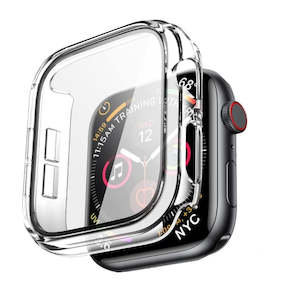 For Apple Watch Premium Hard PC Crystal Clear Full Protection Cover With Screen Protector