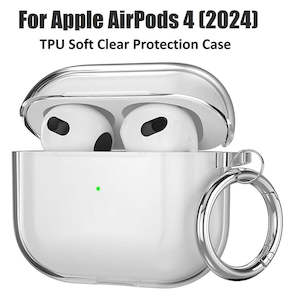 For Apple AirPods 4 ANC Soft Silicone Clear TPU Shockproof Protection Cover Case…