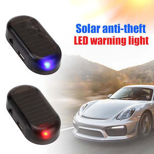 Dummy Solar Powered Car LED Flash Blinking Anti-Theft Warning Security Light