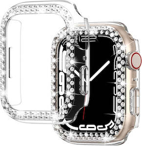 For Apple Watch Series 10 42mm 46mm Bling Bling Shiny Crystals Full Protection C…