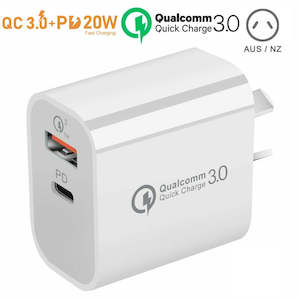 For Apple iPhone iPad Samsung 20W QC 3.0 USB & Type-C PD Fast Charger