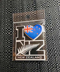 I Love NZ Silver Fern New Zealand - NZ Fridge Magnet Souvenir