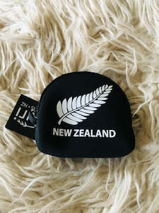 New Zealand Silver Fern Black Coin Purse Porch With Zipper NZ Souvenir