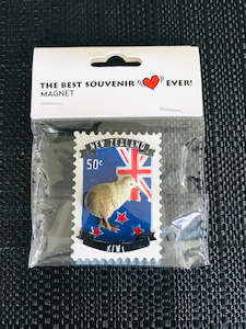 New Zealand Souvenirs: New Zealand Kiwi Bird Stamp - NZ Fridge Magnet Souvenir