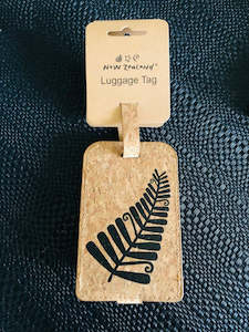 Silver Fern New Zealand Luggage Tag Cork Oak Material With Back Contact Card NZ Souvenir