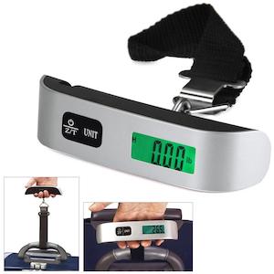 Digital Portable Handheld Weighing Luggage Scale 50kg Silver