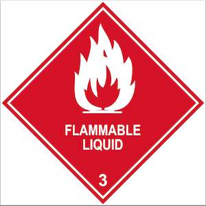 Flammable Liquid 3 Labels - 10 Pack