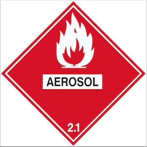 Dangerous Goods Self Adhesive Labels: Class 2.1 - Aerosol Labels - 10 Pack