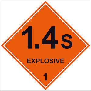 Dangerous Goods Self Adhesive Labels: Explosive 1.4S Labels - 10 Pack