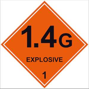 Dangerous Goods Self Adhesive Labels: Explosive 1.4G Labels - 10 Pack