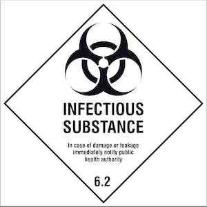 Infectious Substance 6.2 Labels - 10 Pack