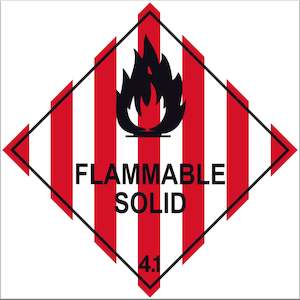 Flammable Solid 4.1 Labels - 10 Pack