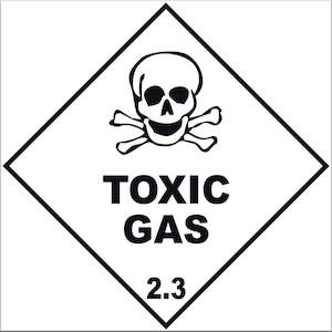 Toxic Gas 2.3 Labels - 10 Pack