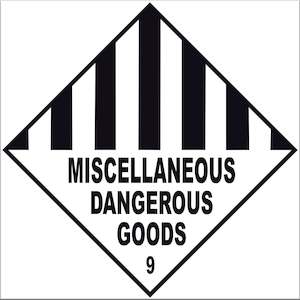 Miscellaneous Dangerous Goods 9 Labels - 10 Pack