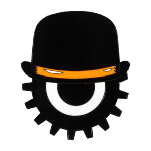 A CLOCKWORK ORANGE EYE ENAMEL PIN