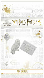 Books: HARRY POTTER HEDWIG AND LETTER PIN BADGE