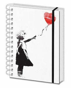 BANKSY BALLOON GIRL SPIRAL NOTEBOOK