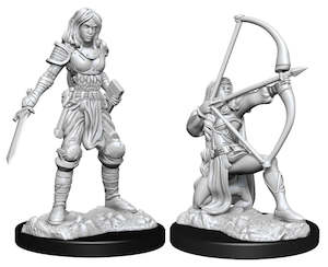 PATHFINDER BATTLES DEEP CUTS UNPAINTED MINI: HUMAN FEMALE FIGHTER