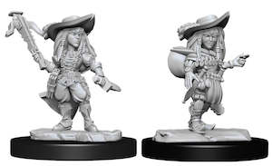 PATHFINDER BATTLES DEEP CUTS UNPAINTED MINI: GNOME FEMALE BARD