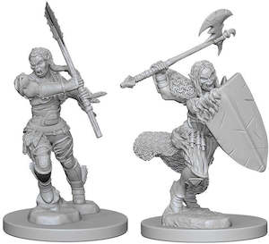 PATHFINDER BATTLES DEEP CUTS UNPAINTED MINI: HALF ORC FEMALE BARBARIAN