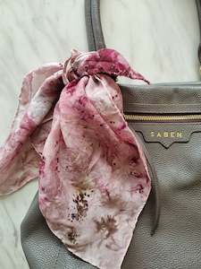 Silk Scarf - Dusky Pink/Brown