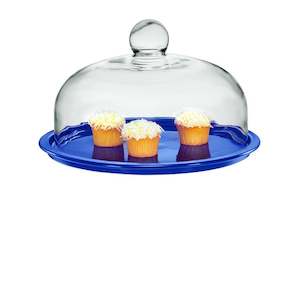 Bakeware: Chasseur La Cuisson Cake Pltr w/Lid Blue