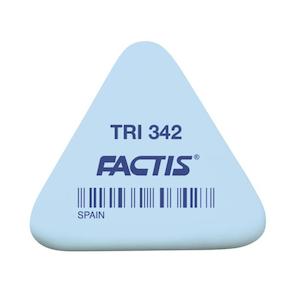 Factis Eraser TRI 342 Triangular Synthetic Rubber Assorted Colours 1 Piece