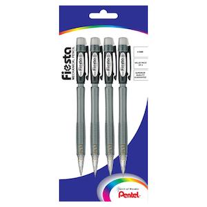 Pentel Fiesta Mechanical Pencil Xa155T 0.5Mm Black Pack 4 H/S