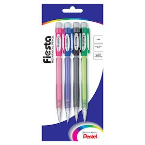 Pentel Fiesta Mechanical Pencil Xa155T 0.5Mm Assorted Pack 4 H/S