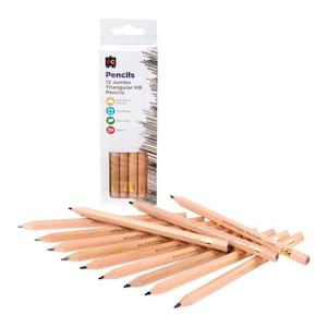 Jumbo Triangular HB Pencils Pack 12 175mmx10mm